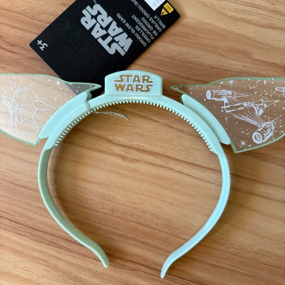Star Wars The Mandalorian's Grogu Yoda Light-Up Minnie Ears NWT Disney Parks - Picture 2 of 9